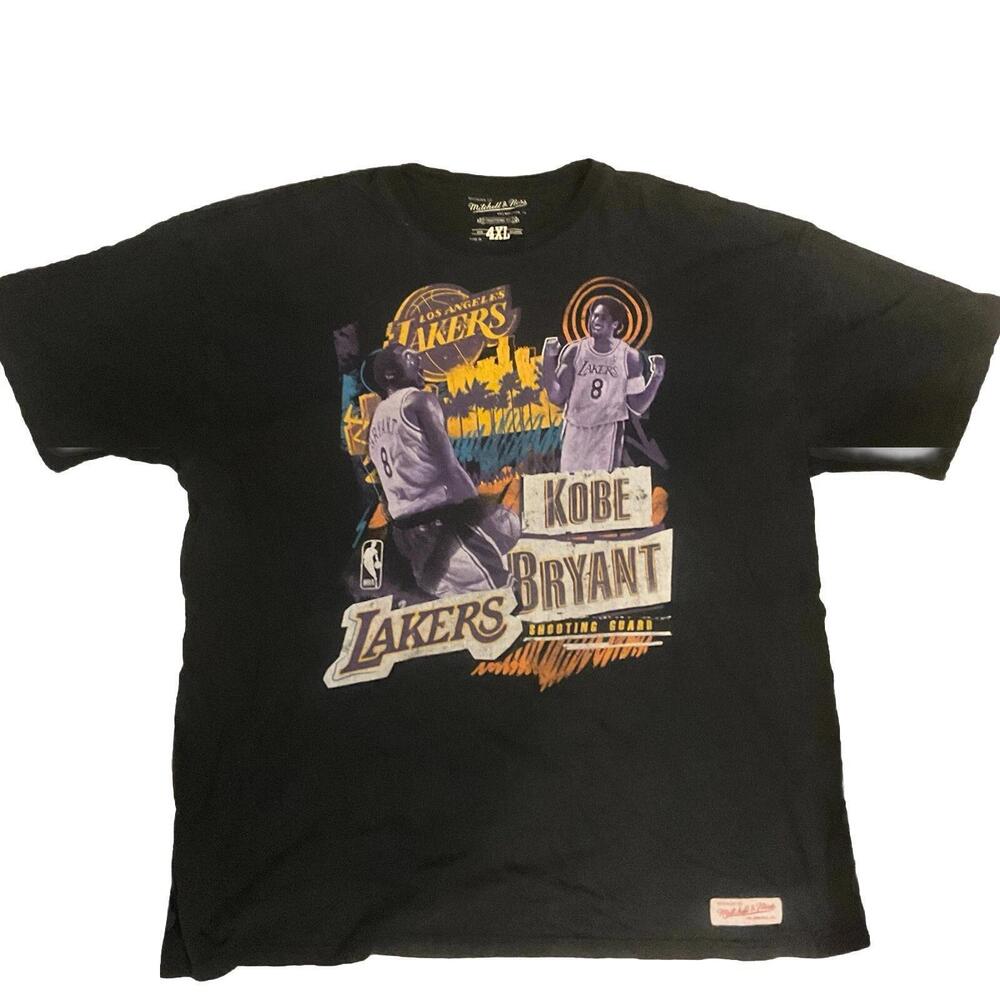 Mitchell Ness Nba Kobe Bryant Los Angeles Lakers Black T-Shirt Mens Size 4Xl